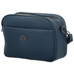 Trendy dámská koženková crossbody kabelka Karlita, tmavě modrá