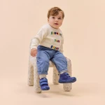 Affenzahn Prewalker Low Boot Leather Talky Elephant celoroční