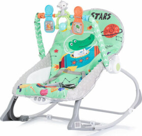 CHIPOLINO Kojenecké lehátko vibrující 2v1 Baby Spa Green / od 0 - 36 měsíců / houpátko 9 kg / židlička 18 kg (152534)