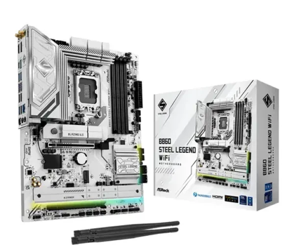 ASRock B860 Steel Legend WiFi / B860 / LGA 1851 / 4x DDR5 / PCIEx 16 / 2.5GLAN / Wi-Fi / ATX (90-MXBR3-A0UAYZ)