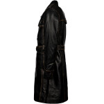 Pánský Kožený Kabát Edwin Rub Off Brixton Černý Velikost: L