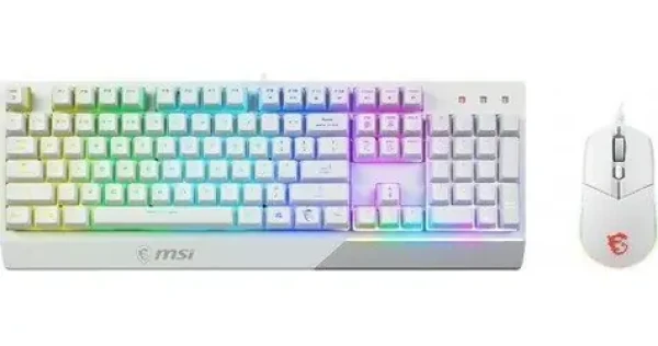 MSI Vigor GK30 COMBO bílá / Herní drátový set / RGB podsvícení / USB / US layout (S11-04US319-CLA)