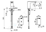 HANSA - Electra Termostatická elektronická umyvadlová baterie, bateriové napájení, Bluetooth, matná černá 9210221933