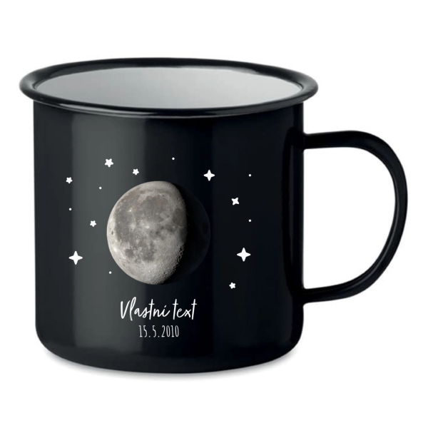 Personalizovaný retro plecháček s měsíční fází
