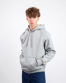 Carhartt WIP Hooded Chase Sweat Grey Heather / Gold XXL