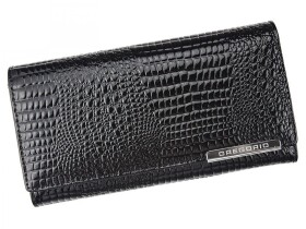 Luxusní velká dámská kožená peněženka Fredy, černá