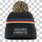 Fanatics Dámská zimní čepice Vegas Golden Knights NHL Authentic Pro W/Cap Cuffed Pom Beanie