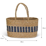 Garden Trading Nákupní taška/koš Seagrass Ink, přírodní barva