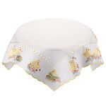 Středový ubrus s výšivkou KUŘÁTKA 85 x 85 cm