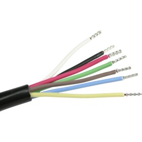 AS Schwabe 70899 instalační kabel, H05VV-F, 7 x 1 mm, černá, metrové zboží