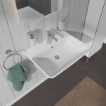 DURAVIT - ME by Starck Umyvadlo 65x49 cm, s přepadem, s otvorem pro baterii, bílá 2335650000