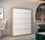 Šatní skříň Abi V1 Barva korpusu: Černá, Rozměry: 120 cm, Dveře: Dub artisan