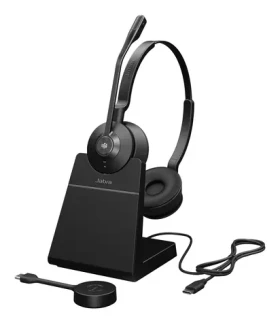 Jabra Engage 55 SE MS Stereo černá / Bezdrátová náhlavní souprava / mikrofon / DECT / USB-C / Link 400c stand (9659-475-111)