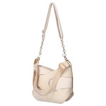 Trendy dámská semišová crossbody kabelka LB Gabriella, béžová