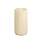 DeluxeHomeart LED svíčka Solid Stripe Creme 15 cm, krémová barva