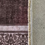 DumDekorace Elegantní hnědý koberec s ornamentálním okrajem Šířka: 160 cm | Délka: 220 cm