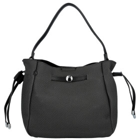 Módní dámská koženková kabelka na rameno Aminta, černá