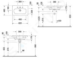 DURAVIT - DuraStyle Umyvadlo nábytkové Compact, 635x400 mm, s 1 otvorem pro baterii, s WonderGliss, alpská bílá 23376300001