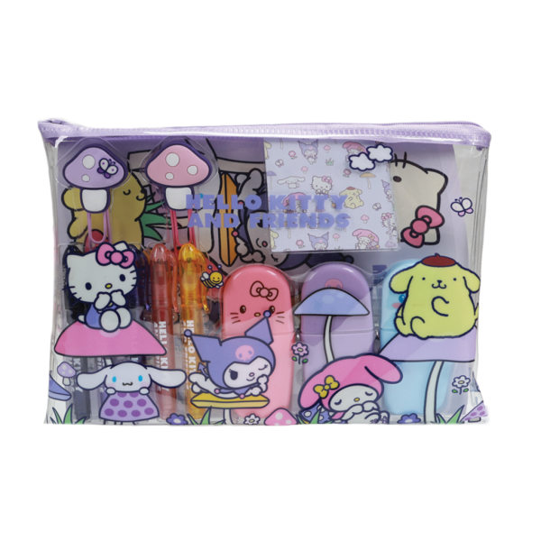 Hello Kitty a přátelé školní set velký - Mushroom DPL6 - Bluesky