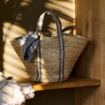 Garden Trading Jutová taška Market Blue, přírodní barva, textil