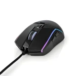 Nedis Herní myš / Herní myš / Kabelová / Nastavitelné DPI 800–7200 / 6 tlačítek / LED podsvícení (GMWD510BK)