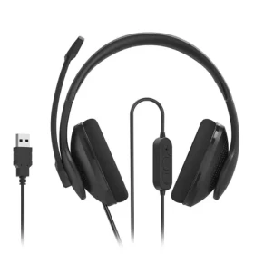 Hama PC Office Headset HS-USB300 V2 černá / sluchátka s mikrofonem (139935)