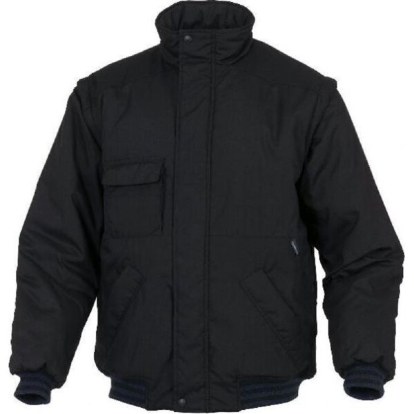 Bunda zimní MEDEO, odmímatelné rukávy, černá, 65%polyester, 35% bavlna DOPRODEJ