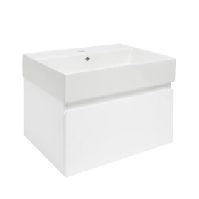 Koupelnová skříňka s umyvadlem SAT B-WAY 59x30x45 cm bílá lesk BWAY60WU2 BWAY60WU2
