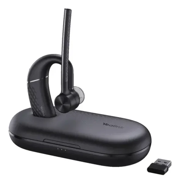 Yealink BH71 Pro černá / Bezdrátová mono sluchátka s mikrofonem / Bluetooth 5.2 / nabíjecí pouzdro / výdrž 10 h (BH71ProUSB-C/A)