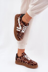 Dámské Tenisky Na Platformě Leopardí Hnědé Totter 37