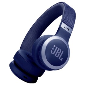 JBL Live 670 NC sluchátka otevřená (On Ear) Bez kabelu, Bluetooth® modrá Potlačení hluku složitelná, Dálkový ovladač, Surround-Sound