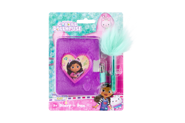 Plyšový denník Gábinčin kouzelný domeček se zámečkem a chlupatým perem