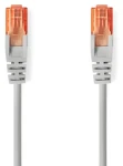 Nedis CAT6 šedá / Síťový kabel / U/UTP / 1 m / kulatý / PVC (CCGL85230GY10)