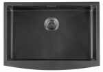 SAPHO - AMERICAN polozápustný nerezový dřez 70x50cm, gun metal ZN7050B