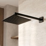 REA - Čtvercová hlavová sprcha JS-P015B 25cm Black REA-P0610