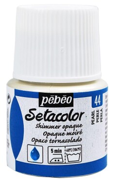 Barva na textil Pébéo Setacolor Shimmer 45 ml - Bílá perleťová 44