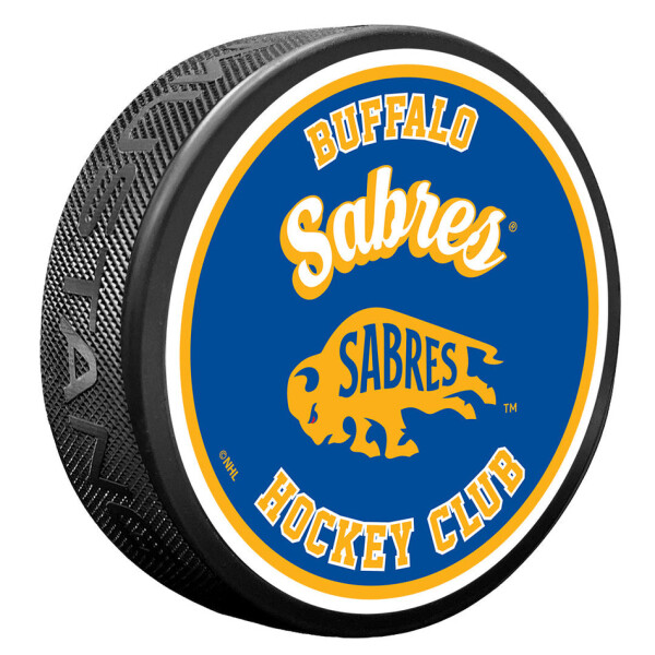 Mustang Puk Buffalo Sabres NHL Retro Script
