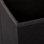 Taburet s úložným prostorem, látka černá