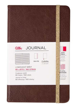 Hnědý střední journal zápisník - Albi