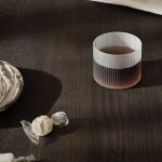 Ferm Living Skleničky Ripple Frosted Low 200 ml – set 4 ks, bílá barva, sklo