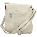Stylová dámská koženková crossbody kabelka Haidi, krémová