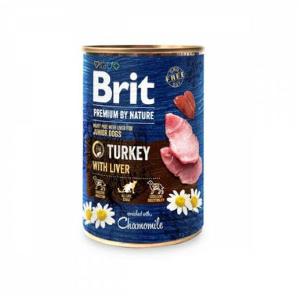 Brit Premium by Nature Turkey with Liver 400g / Konzerva pro psy (8595602561803)