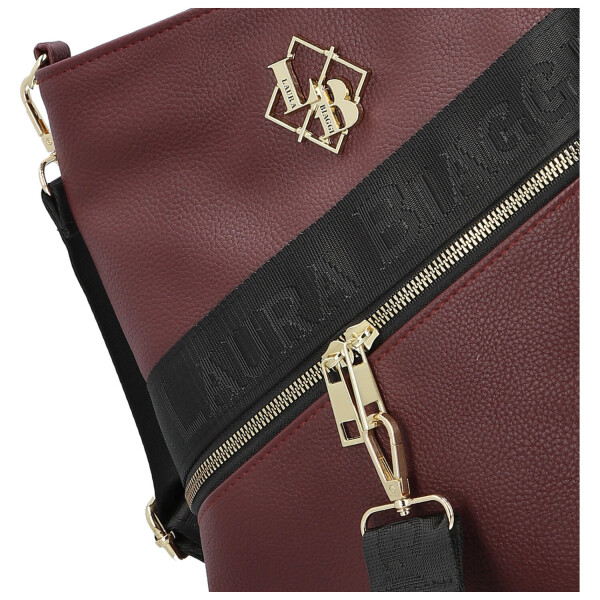 Stylová dámská koženková crossbody kabelka LB Alysia new, tmavě vínová