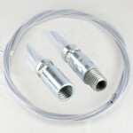 Nástavec na kartáč pro nerez komíny, ocel drát+bužírka, 2m