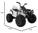 Mamido Dětská elektrická čtyřkolka ATV s ovladačem, EVA kola bílá
