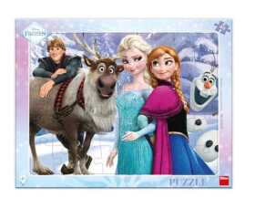 Puzzle deskové Frozen: Na procházce 40 dílků