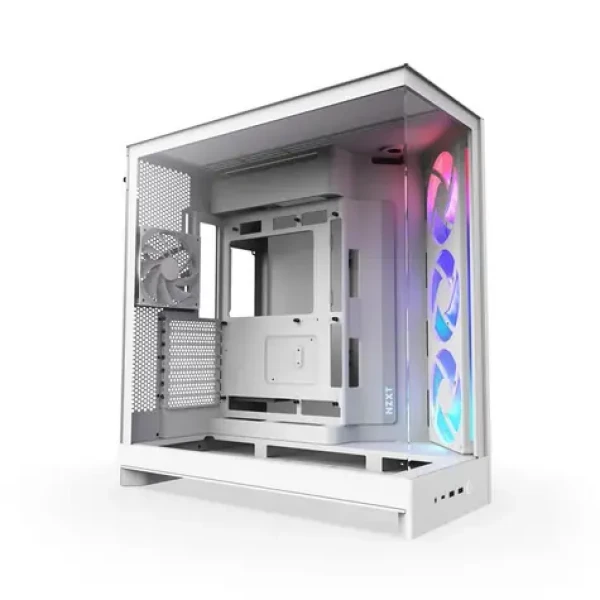 NZXT H9 Flow RGB (2025) bílá / E-ATX / 2x USB-A 3.2 / 1x USB-C 3.2 / 3x 140mm ARGB / 1x 120mm / bez zdroje (CM-H92FW-R1)