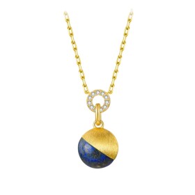 Náhrdelník s lapis lazuli a zirkony Aurelia, 45 cm Modrá