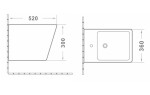 Erga Mery, závěsný bidet 520x360x300 mm, bílá lesklá, ERG-V03-MERY-BD-WH