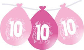 Balonky narozeniny číslo 10, visící 5ks růžové balonky.cz Balonky narozeniny číslo 10, visící 5ks růžové balonky.cz